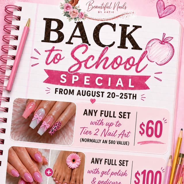 Back to School Special #2 at Beautiful Nails by Katie in Altoona, PA